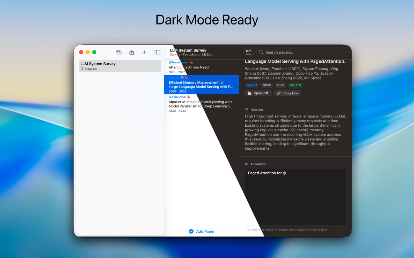 Dark Appearance