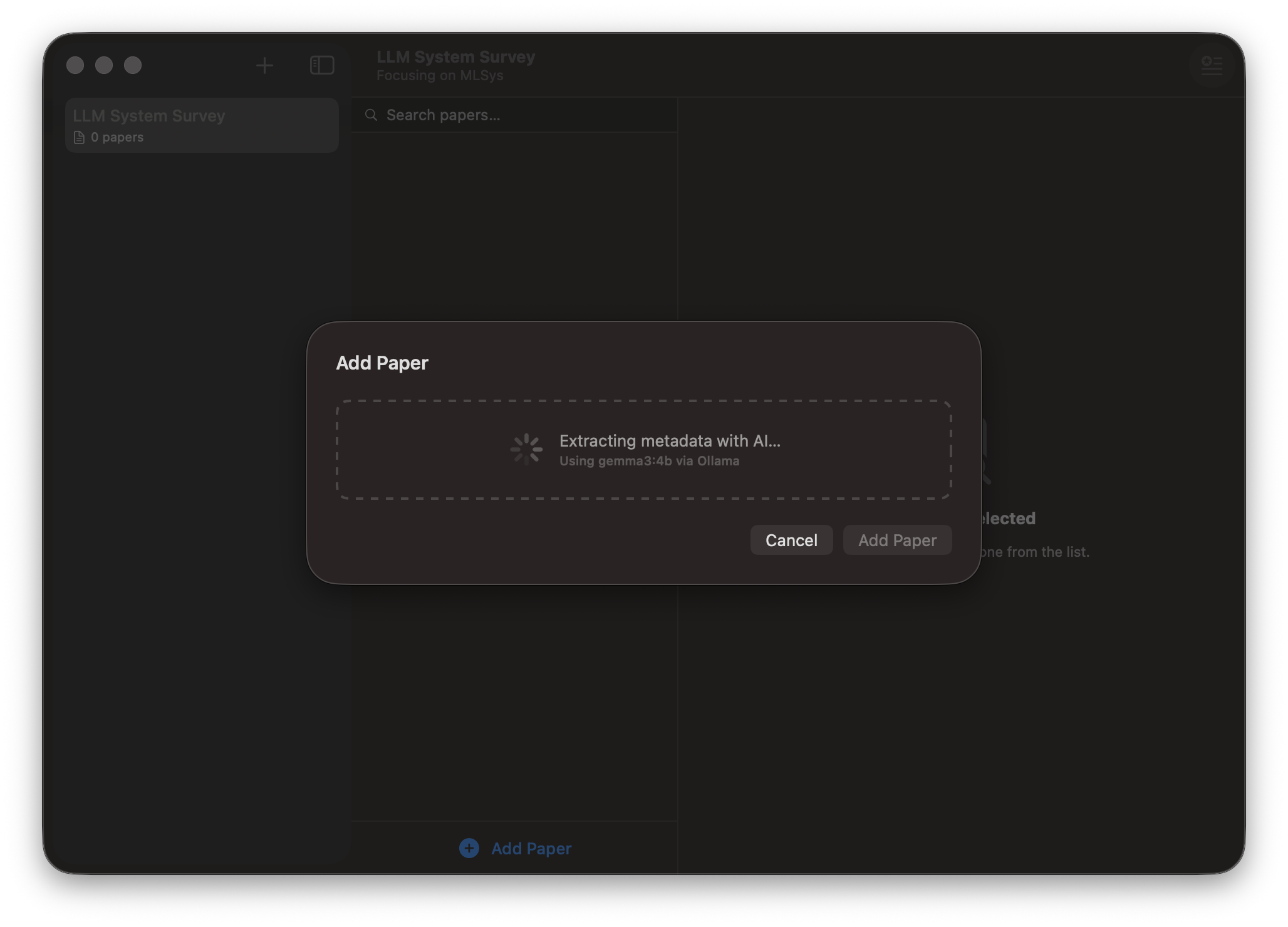 PDF import with AI metadata extraction